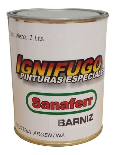 Barniz Ignifugo Sanaferr X 01 Lt  + Pincel N° 15 / Camino 1 0