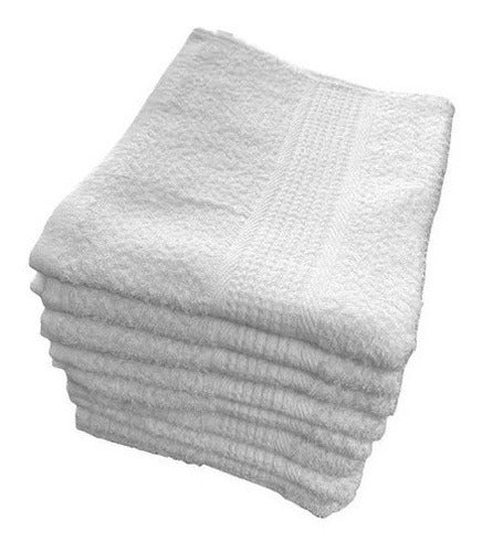 Wossen Hairdressing Towel White 100% Cotton 44 X 77 Cm X 12 0