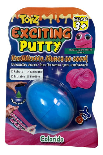 Exciting Putty Slime De Colores En Blister 0