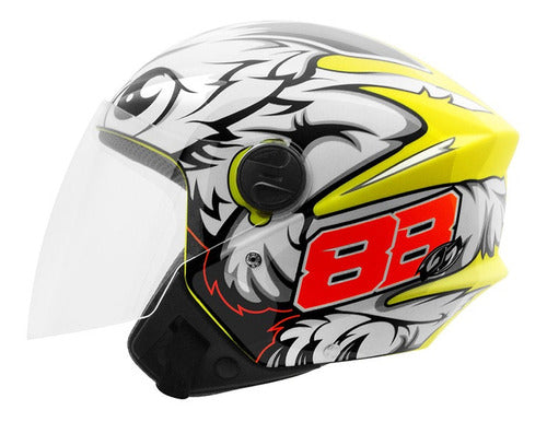 Casco New Liberty Three Gp 88 Amarillo Brillo Con Visor T 56 0