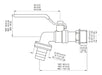 FV 5 Hose Taps with Spherical Closure 13mm ½ 0436.03-13 Cta 1