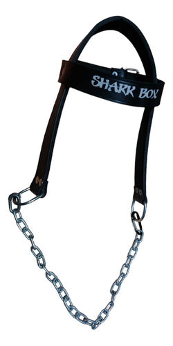 Shark Box Leather Headgear for Neck, Boxing, with Chains! 0