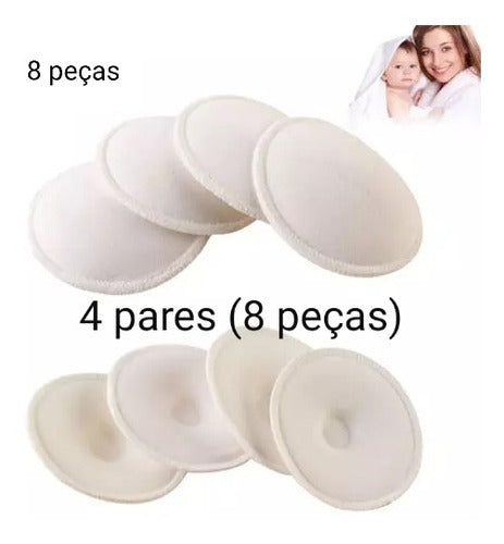 Absorventes Seios Protetor Amamentação Reutilizável - 8 Unid 1