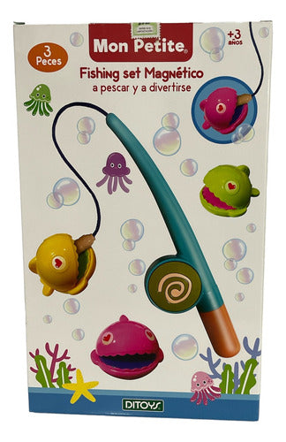 Mon Petite Fishing Set Juego Magnético Caña + 3 Peces Ditoys 1