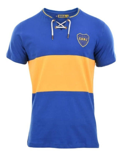 Boca Juniors Vintage Retro Lace-Up Jersey 0