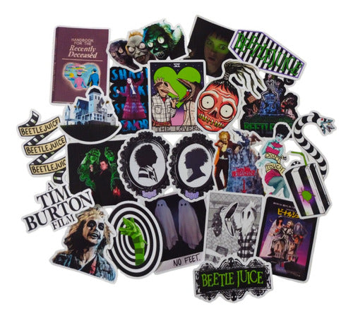 Pack Stickers - Beetlejuice  X 24 Unidades - Terror Pelicula 0