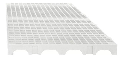 Kit 4 Estrado Piso Pallet Plástico Resistente 25x50 Branco 1