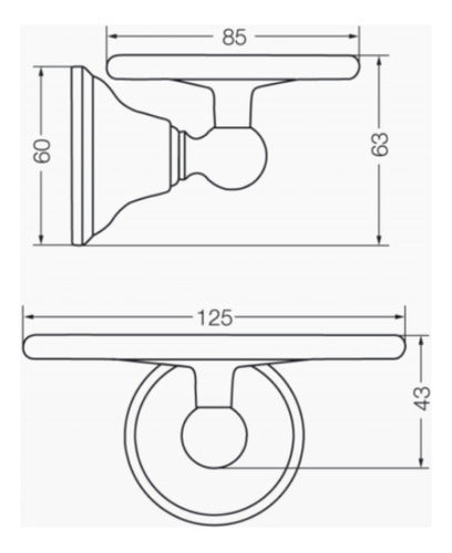 FV Kit Accesorios Baño Toalleros Aro Porta Cepillos Newport 2