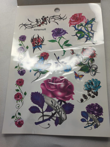 Temporary Self-Adhesive Tattoos Variety Pack 6 Sheets 120