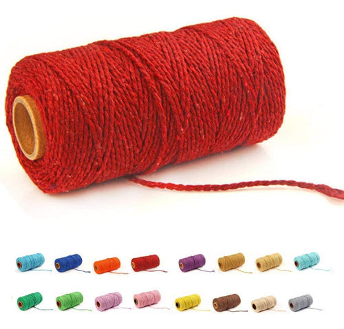 Flipped Red Cotton Macramé Cord 1.5mm for Crafts 0