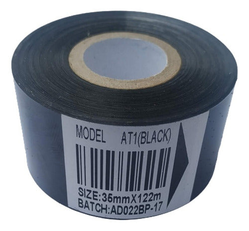 Generic Rollo De Ribbon Negro, 35 X100mts Para Fechadores Hot-stamp 0