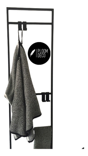 Minimalist Iron Coat Rack with Movable Hangers 1