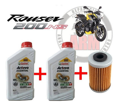 NS 200 Service Kit: Oils + Oil Filter - Arm Motos 0