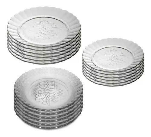 Durax Set Vajilla Completa Juego Platos De Vidrio Kuchen 0