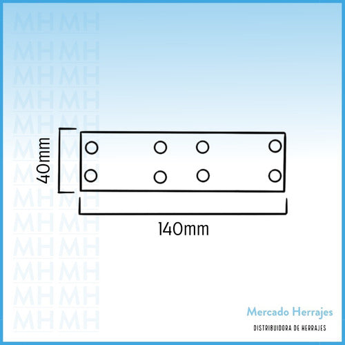 Mercado Herrajes Support Union Strap Beam 40x140mm Metal Wood Ceiling X10 U 1