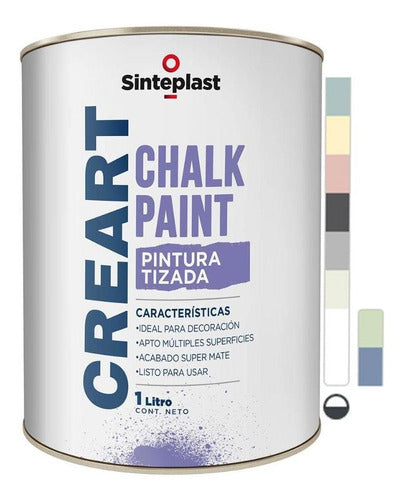 Sinteplast Pintura Tizada Crema Sambayon 1L Creart Chalk Paint H Y T 0