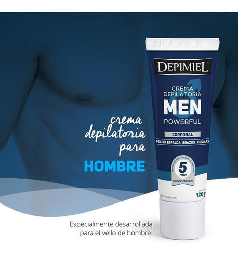 Crema Depilatoria Men Powerful X120 Gr Depimiel 2