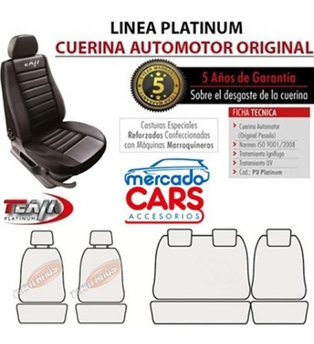 Premium Leather Seat Cover for Peugeot Partner / Citroen Berlingo - Complete Set 5
