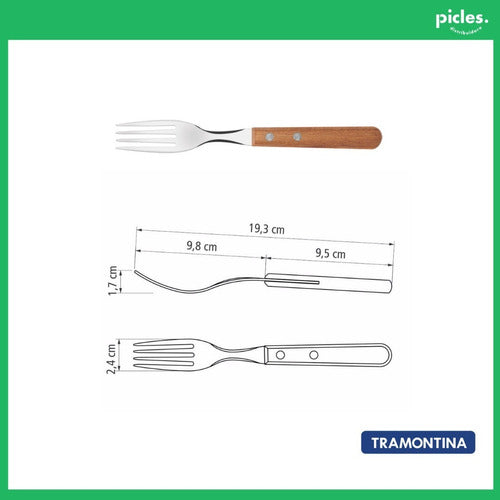 Tramontina Dynamic Wood Handle Table Forks x24 4