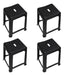 Moderplast Black Rectangular Plastic Stool 1