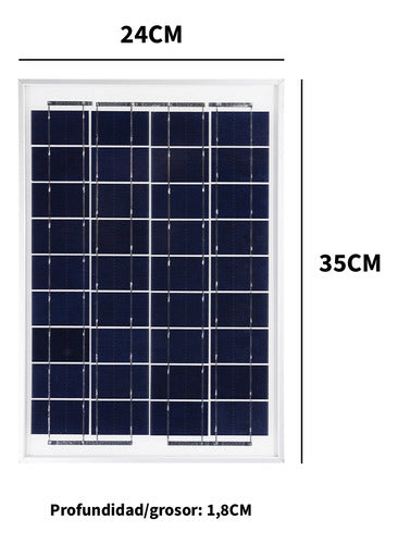 SolarLine Cargador Baterias 12v Panel Solar 10wp Con Regulador 10 Amp 3