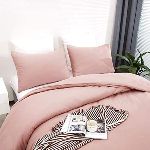 Luxlovery Blush Pink Comforter Set Twin Dusty Rose Ropa De C 4