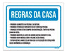 Kit 3 Placa Sinalização - Regras Da Casa Azul Piscina 0