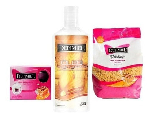 Depimiel Red Hair Removal Kit: Wax + Post-Wax Oil 0