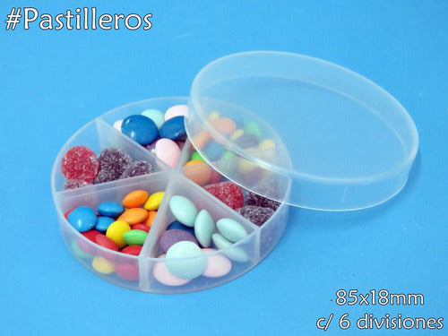 Set of 20 85x18 6-Compartment Pill Holders Souvenir Candy 1
