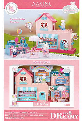 Playset Bay Dreamy Food &amp; Desert Shop Con Accesorios Ub 1