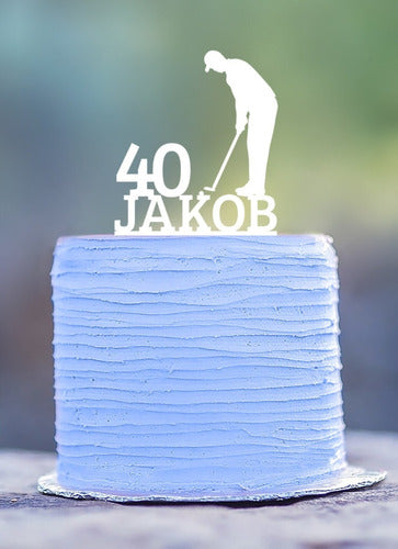 Cake Topper Adorno Torta - Patata 3D Cumple Golf Personalizable 2