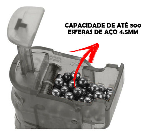 Carregador Rápido 4.5mm Pistolas C11 C12 Glock + Kit Munição 2