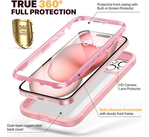 Diaclara iPhone 15 Full Body Resistant Case 1