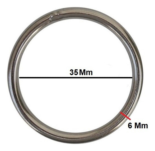 JJ Chrome Iron Rings 6 mm x 35 mm (Pack of 10) 1