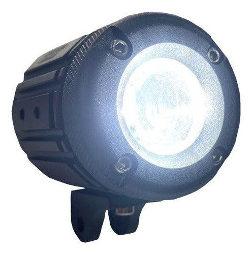 Juego Faros Led Auxiliares Lupa Flash Blanco/ambar +potencia 2