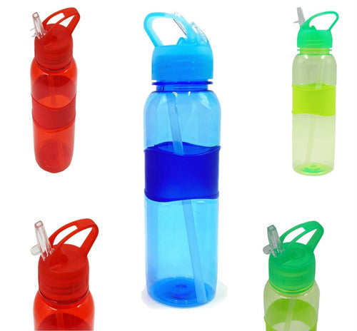 Everest Unisex Sports Bottle With Retractable Straw PVC 0