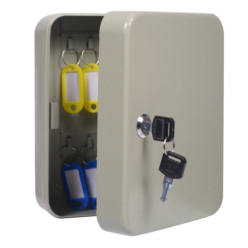 Metal Box Hook 20 Key Cabinet with Secure Labeling 4