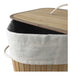 Folding Bamboo Rectangular Basket with Lid and Handles for Clothes 3