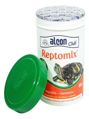 Ração Alcon Club Reptomix 60g Tartarugas Aquáticas Kit Co 6