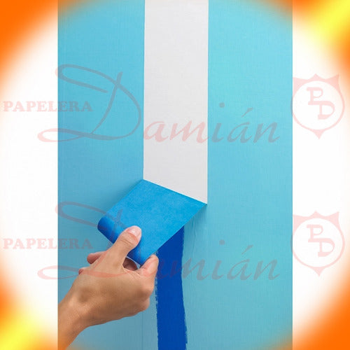 Auca Cinta Papel Azul 36mm X 14 Enmascarar Pintor Uv 3