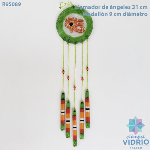 Taller Siempre Vidrio Llamador De Ángeles Artesanal Vitrofusión 1