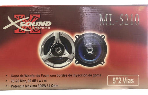 Xsound Round Speaker 5" 2-Way 300W ML-5210 4 Ohm 0