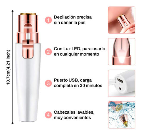 Renkai Depilador Facial Corporal 2 En 1 Dama Mujer Rápido Sin Dolor 3