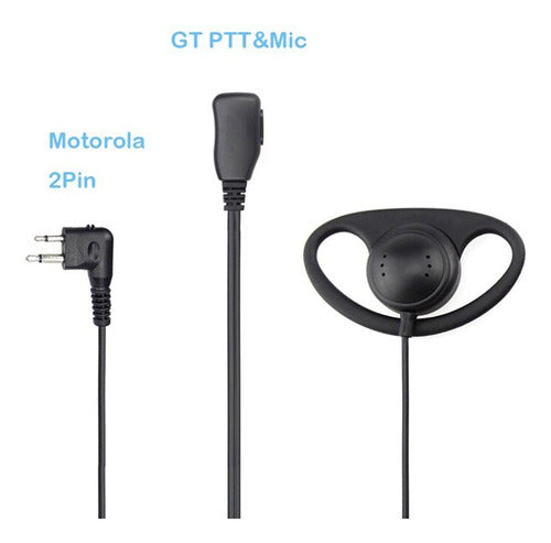 Fone De Ouvido Ptt Lapela Tipo D Para Radio Motorola Ep450 2