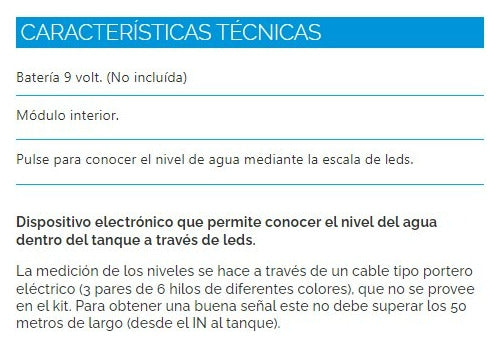 Medidor Nivel Tanque Agua Sensor Agua Indicador Viyilant 1