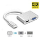 Luxell Conversor Cable Adaptador Usb C A Hdmi Mas Vga Um2105 0