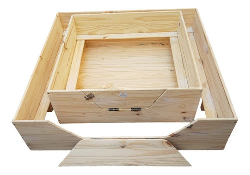 Wooden Pine Dog Whelping Box with Removable Bottom 5