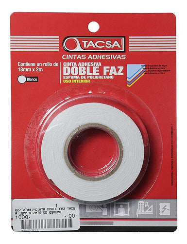 Tacsa Double-Sided Foam Tape 18mm X 2 Mts 0