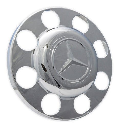 Chrome Front Hub Cap Cover for Mercedes Benz Atego Truck 8-Hole Hub 0