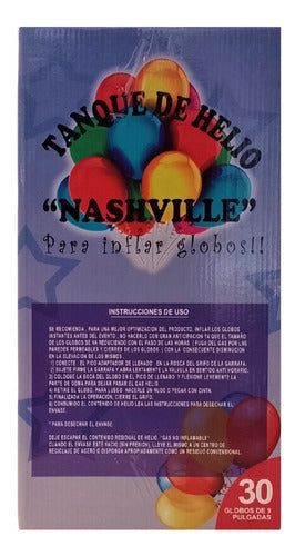 Helio Para 30 Globos Latex Garrafa Descartable  Nashville 6